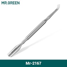 MR.GREEN Cuticle Pusher Double Ended Nail Polish Remover Manicure Pusher Tool Nail Dirt Cleaner Stainless Steel Dead Skin Pusher