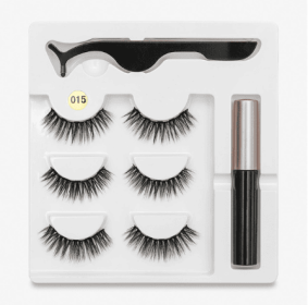 A Pair Of False Eyelashes With Magnets In Fashion (Option: 5PC 015 style)