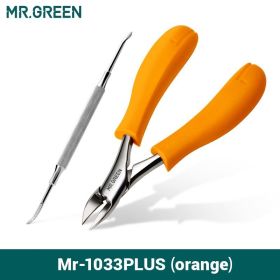 MR.GREEN Nail Clippers Toenail Cutters Pedicure Manicure Tools Anti-Splash Ingrown Paronychia Professional Correction Tool Sets (Color: Mr-1033-OR-plus)
