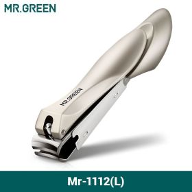 MR.GREEN Nail Clippers Stainless Steel Anti Splash Fingernail Cutter Manicure Tools Bionics Design Nail Trimmer Pedicure Scissor (Color: Mr-1112)